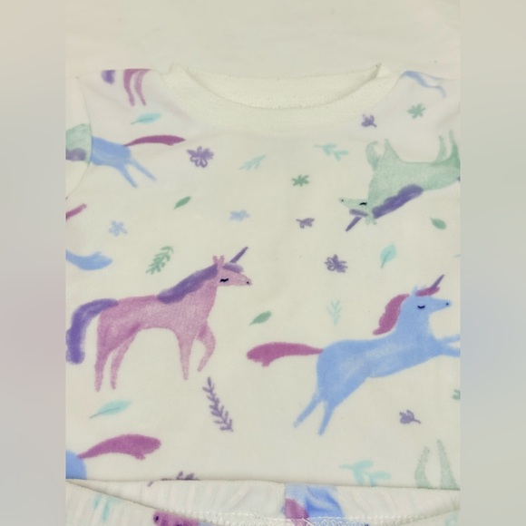 Carter's Unicorn Winter Pajama Set 12M - Picture 5 of 6